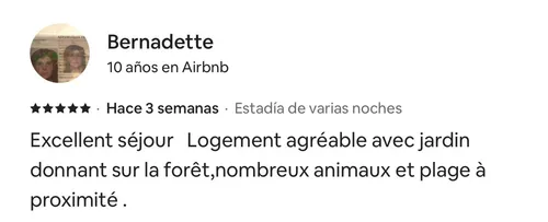Avis 5 étoiles de Bernadette Dubois — Hostel Toucan