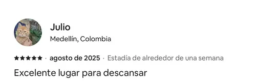 Avis 5 étoiles de Julio Fernandez — Hostel Toucan