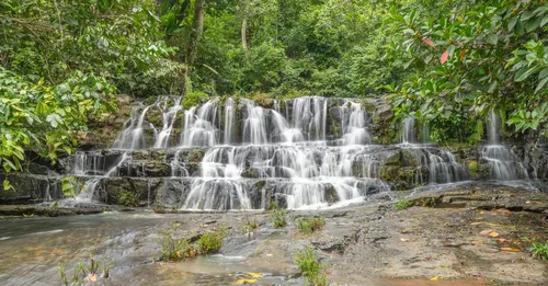 Sinnamary et le lac de Petit-Saut : barrage, paresseux et carbets sur l'eau